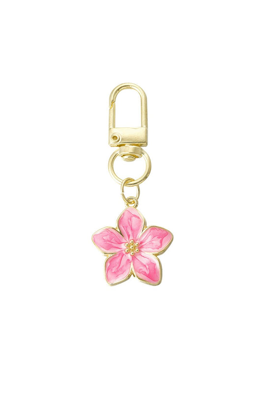 Bloesem sleutelhanger Fuchsia