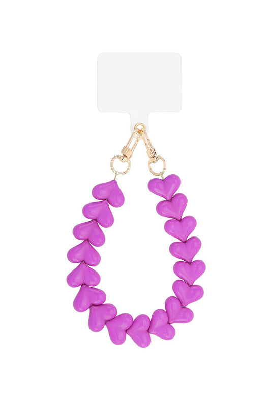 Hart telefoonkoord Fuchsia