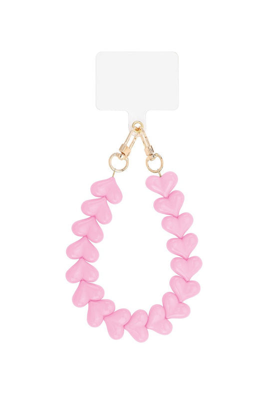 Hart telefoonkoord Roze