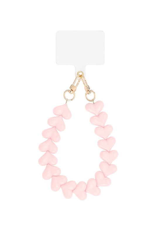 Hart telefoonkoord licht Roze