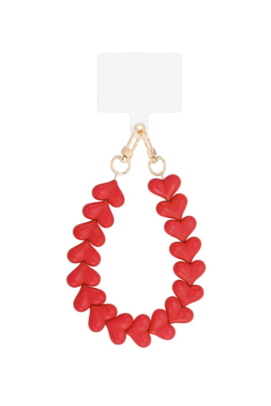 Hart telefoonkoord Rood